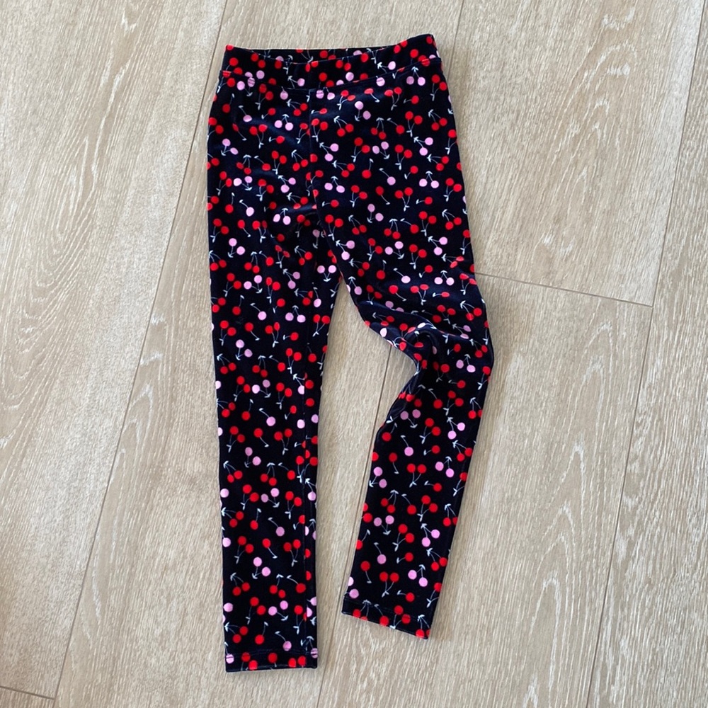 Crewcuts, velvety cherry design pants, Girls Size 6